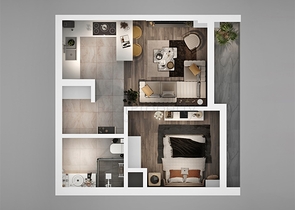 شقة 1+1 في التينتاس-منطقة أنطاليا 