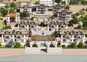 فيلات الرفاهية في مدينة ألانيا بالقرب من القلعة 