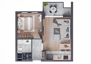 شقة 1+1 في التينتاس-منطقة أنطاليا 