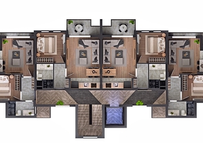 شقة 1+1 في التينتاس-منطقة أنطاليا 