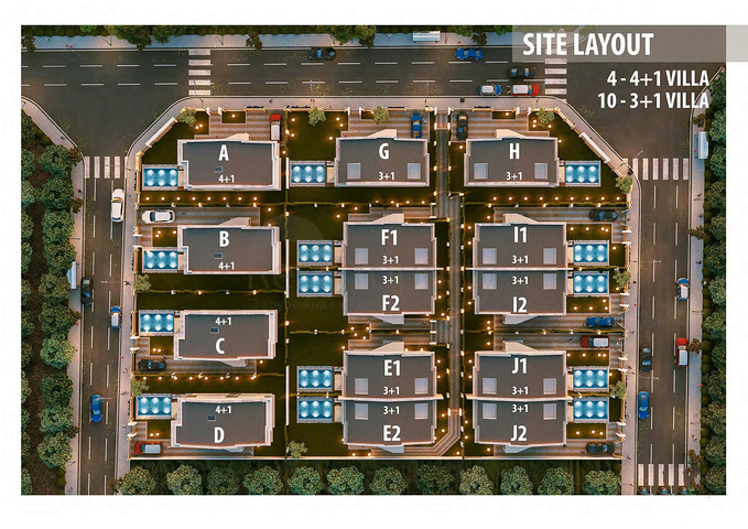 فلل 3+1 و 4 + 1 في منطقة سايد أنطاليا