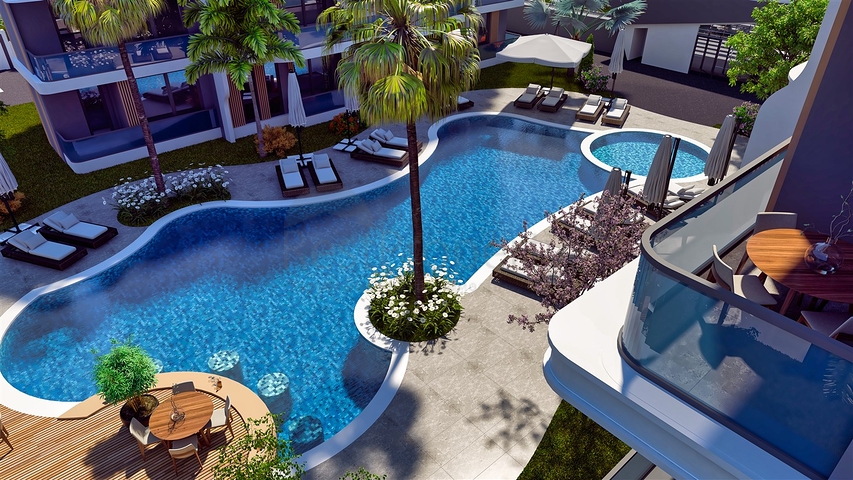 شقة 1+1 في التينتاس-منطقة أنطاليا 