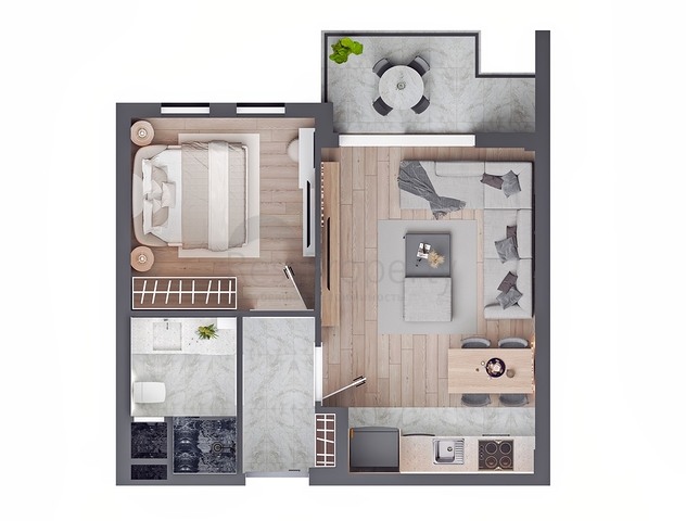 شقة 1+1 في التينتاس-منطقة أنطاليا 