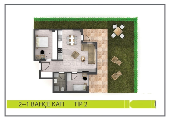 شقة 2+1 في حي ألتينوفا-أنطاليا 