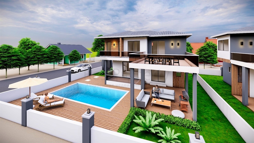 فيلا 3+1 في كيمير-منطقة أنطاليا 