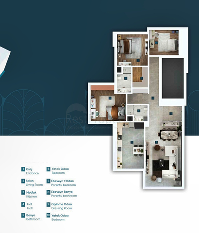 شقة 4+1 في دوشيمالتي-منطقة أنطاليا 