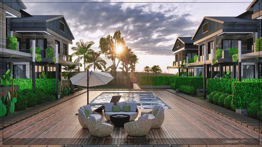 فيلا 4+1 في ألتينكال - حي أنطاليا 