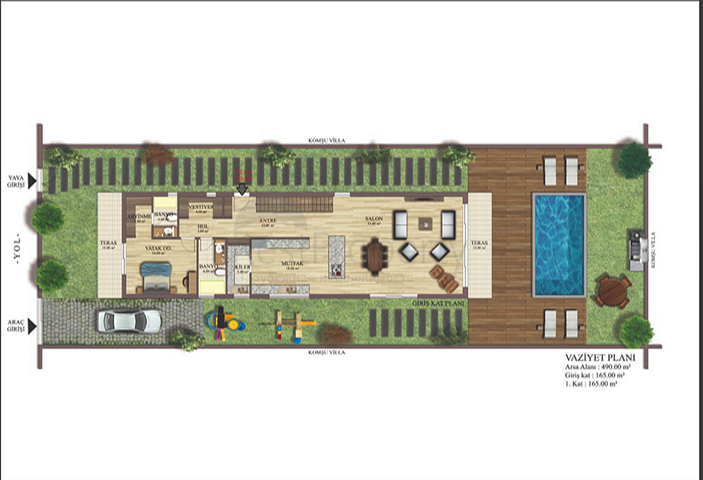 فلل 5 + 1 في منطقة دوشيميالتي-أنطاليا 