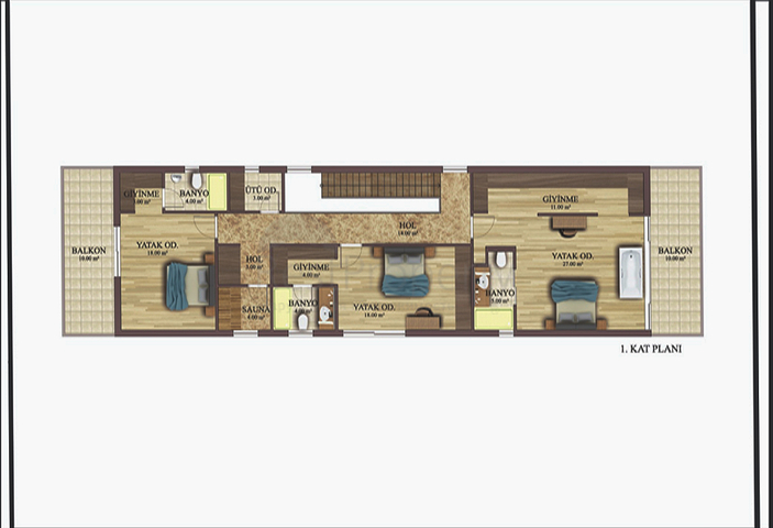 فلل 5 + 1 في منطقة دوشيميالتي-أنطاليا 