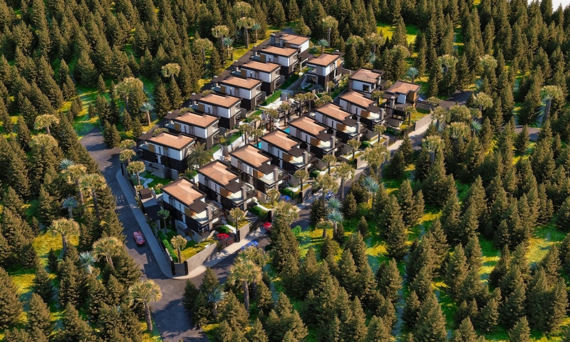 فلل 4 + 1 في منطقة سايد انطاليا 