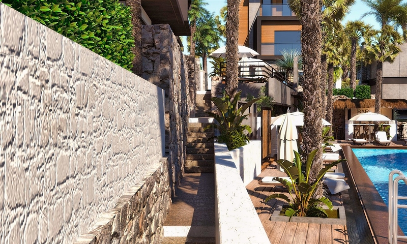 فلل 4 + 1 في منطقة سايد انطاليا 