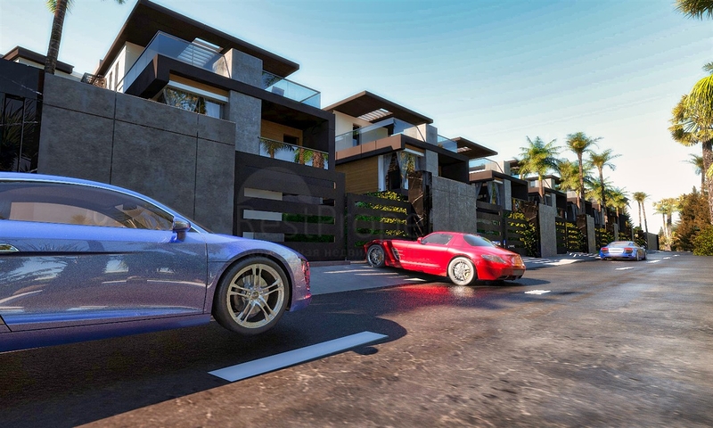 فلل 4 + 1 في منطقة سايد انطاليا 