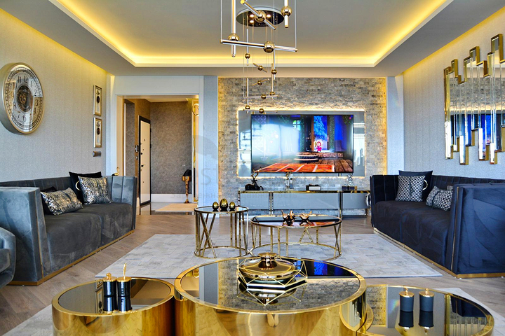 شقة 3+1 في حي باخشيلي إيفليري السكني-أنطاليا 