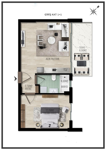 مجمع جميل في حي ليمان - أنطاليا المرموق 