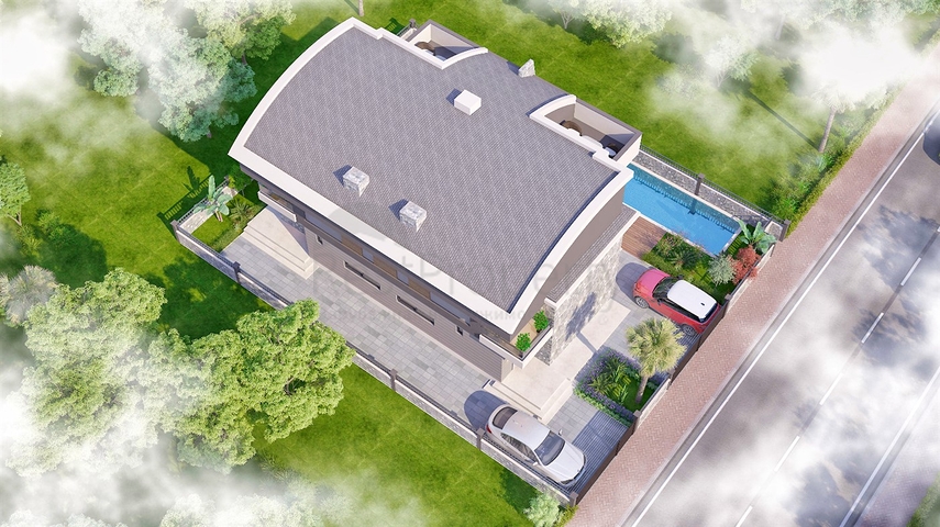 فيلا 4 + 1 في منطقة بيليك أنطاليا 