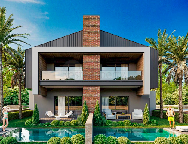 فلل في مجمع 4 + 1 في منطقة دوشيميالتي-أنطاليا 