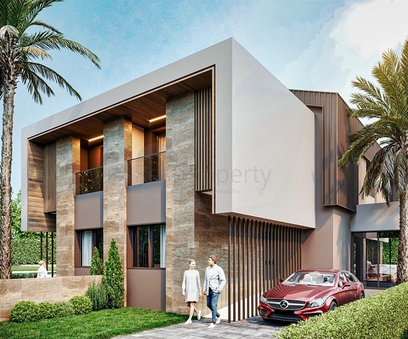 فلل في مجمع 4 + 1 في منطقة دوشيميالتي-أنطاليا 