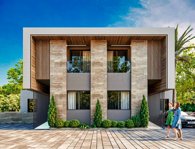 فلل في مجمع 4 + 1 في منطقة دوشيميالتي-أنطاليا 