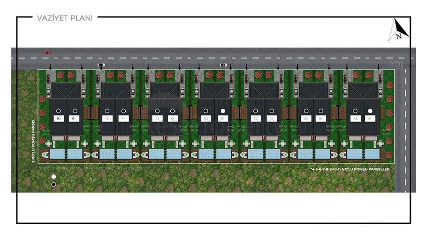 فلل 4 + 1 في دوشيميالتي-منطقة أنطاليا 