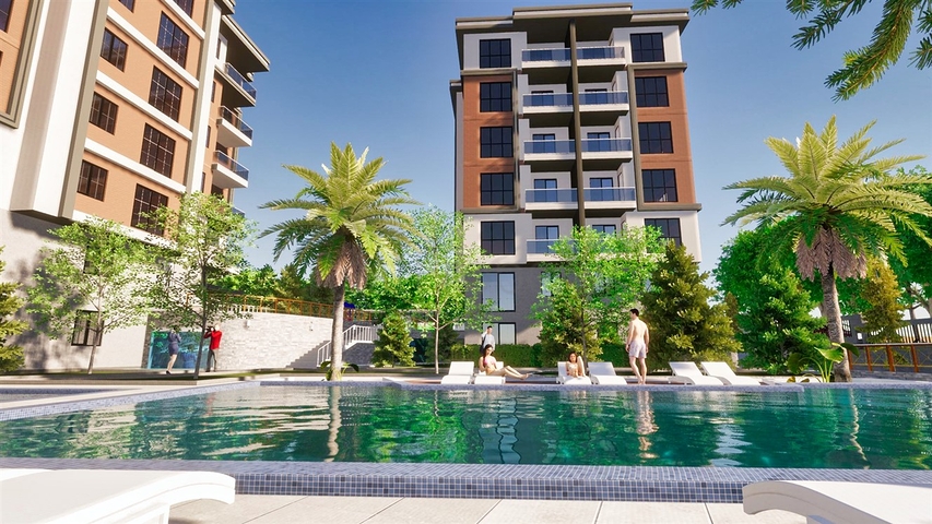 شقة 1+1 في كيبيز-منطقة أنطاليا 