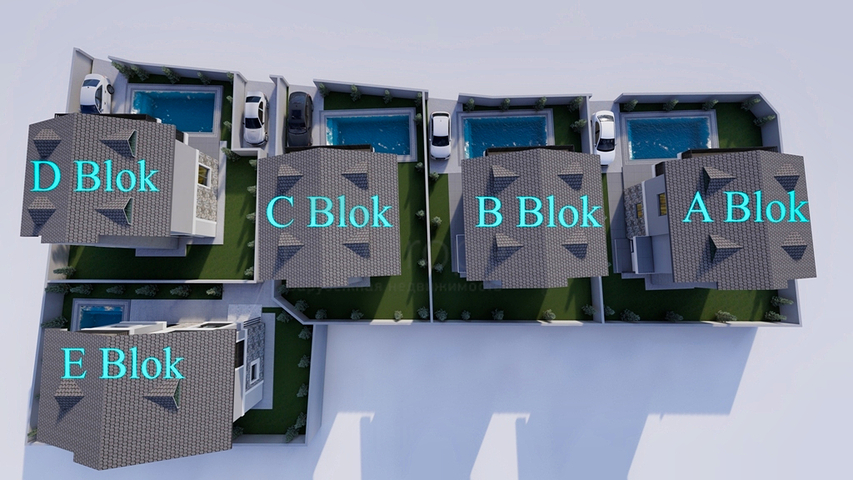 فلل 4 + 1 في فتحية - منطقة أنطاليا 