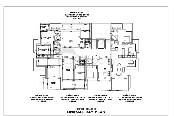 شقق وبنتهاوس ضمن مجمع سكني حديث في اوبا / الانيا 