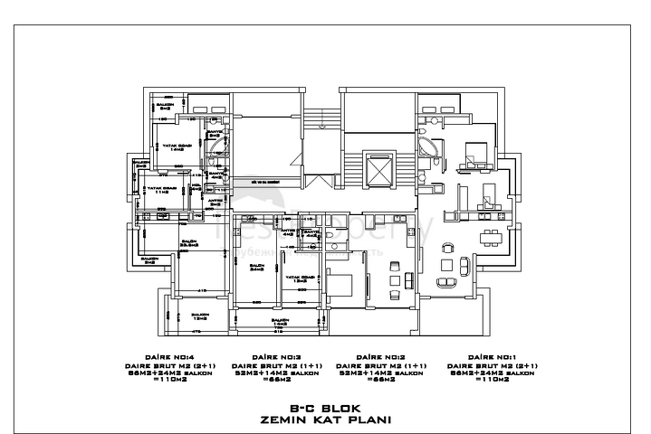شقق وبنتهاوس ضمن مجمع سكني حديث في اوبا / الانيا 