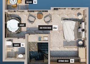 فيلا 3+1 في فتحية-منطقة أنطاليا 