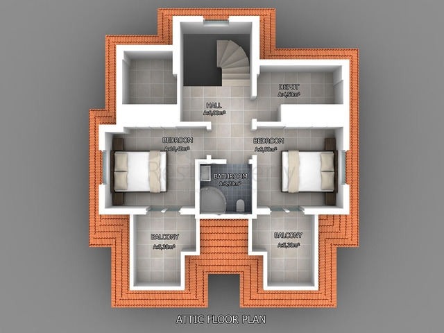 فيلا 4+1 في فتحية-منطقة أنطاليا 