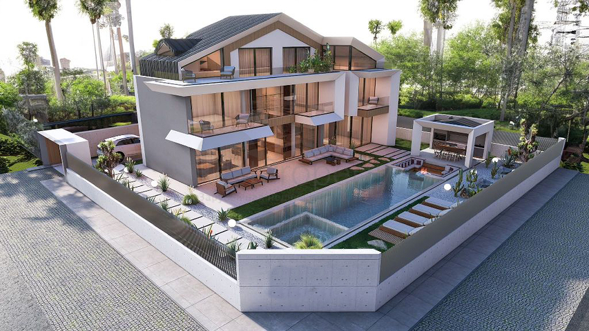 فيلا 5+1 في فتحية-منطقة أنطاليا 