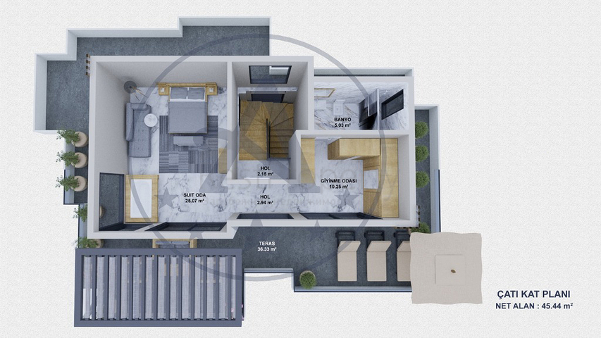 فيلا 6+1 في فتحية-منطقة أنطاليا 