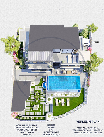 فيلا 6+1 في فتحية-منطقة أنطاليا 