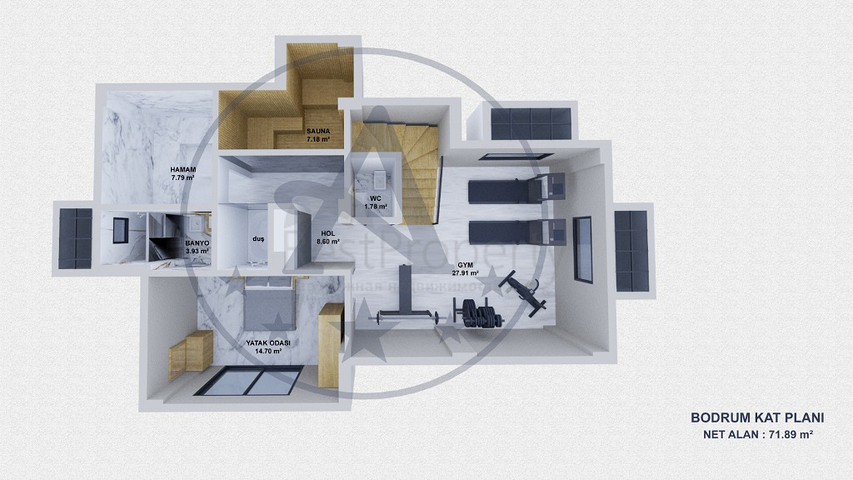 فيلا 6+1 في فتحية-منطقة أنطاليا 