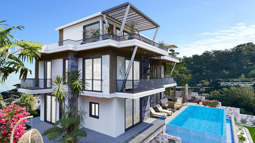 فيلا 6+1 في فتحية-منطقة أنطاليا 