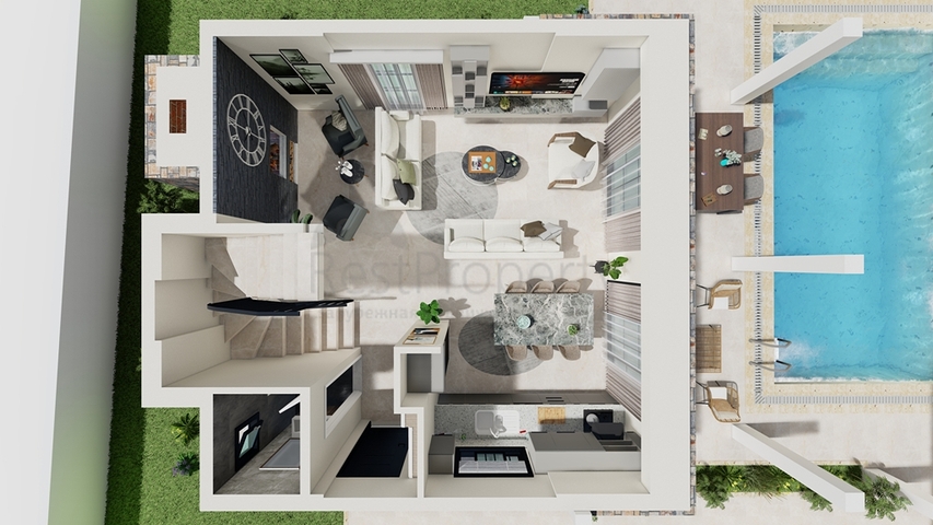 فيلا 4+1 في فتحية-منطقة أنطاليا 