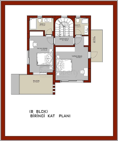 فيلا 4+1 في فتحية-منطقة أنطاليا 