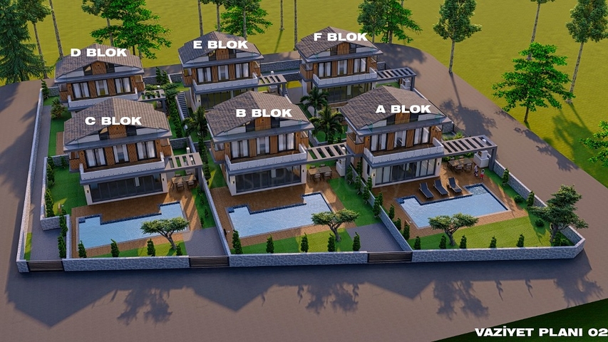 فيلا 4+1 في فتحية-منطقة أنطاليا 