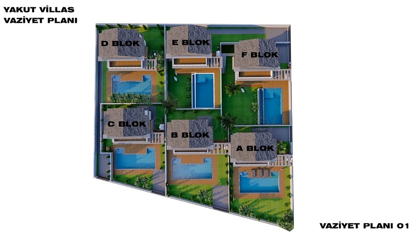 فيلا 4+1 في فتحية-منطقة أنطاليا 