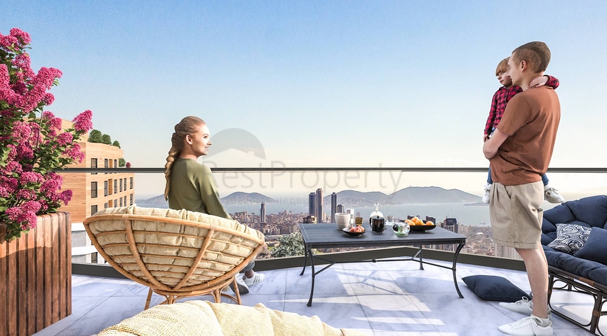 مجمع سكني على أعلى تل في اسطنبول ، يطل على جزر الأمراء