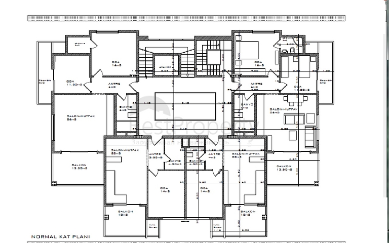 دوبلكس ثلاث غرف وصالة مميزة بتراسات واسعة في افسلار / الانيا 