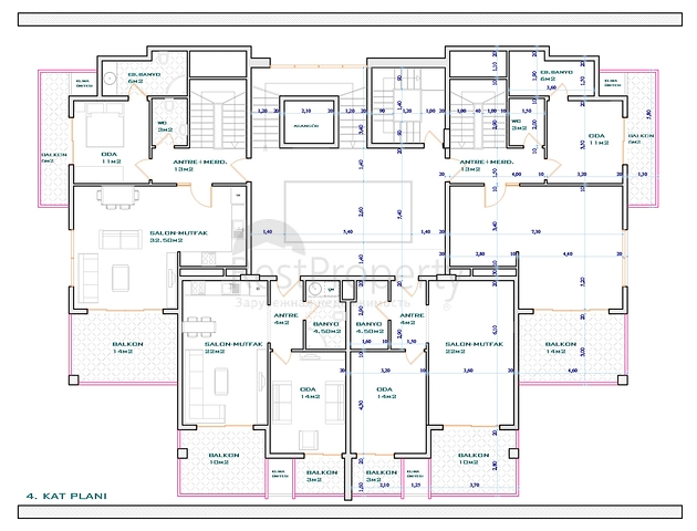 دوبلكس ثلاث غرف وصالة مميزة بتراسات واسعة في افسلار / الانيا 