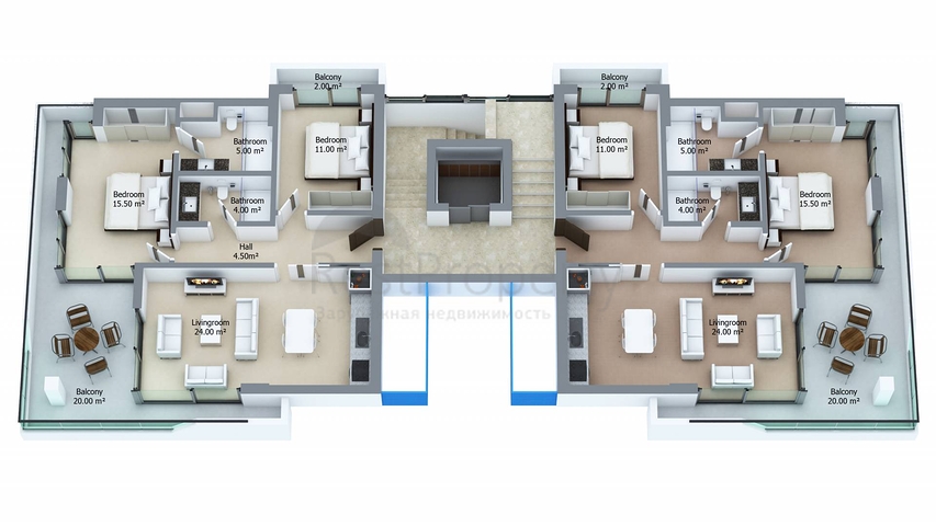 مجمع سكني حديث في منطقة كاستل – ألانيا