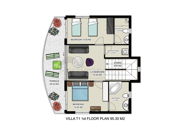فلل بمساحات واسعة واطلالة بحر في كارجي جاك / الانيا 