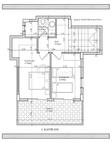 فيلا ضمن مجمع سكني على مسافة قريبة من البحر في منطقة كوناكليه – ألانيا 