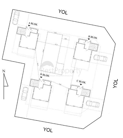 فيلا ضمن مجمع سكني على مسافة قريبة من البحر في منطقة كوناكليه – ألانيا 