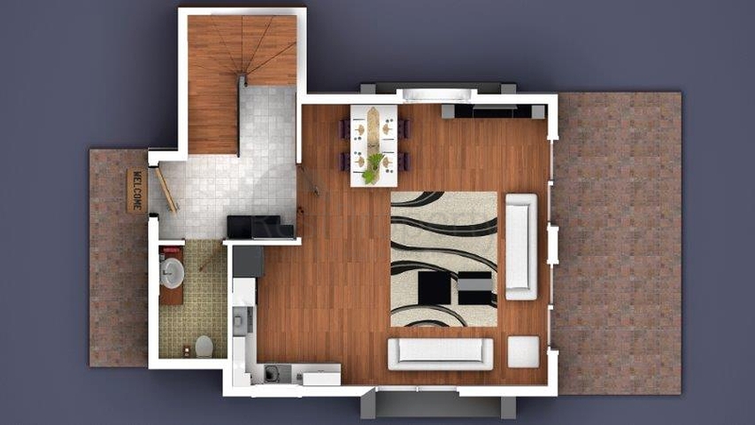 فيلا ضمن مجمع سكني على مسافة قريبة من البحر في منطقة كوناكليه – ألانيا 