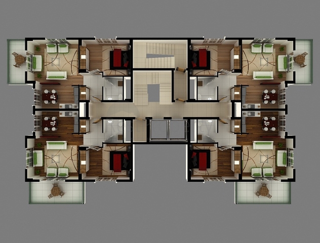 مجمع سكني على الطراز الفاخر في منطقة محمودلار – ألانيا