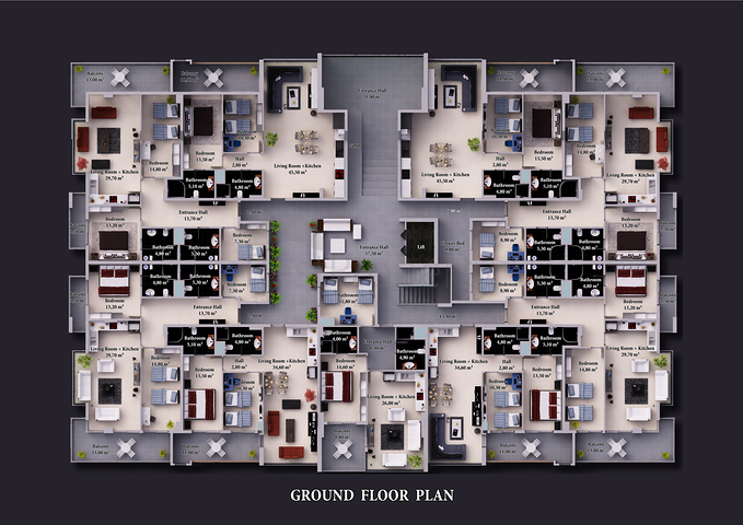 شقق ضمن مجمع فريد من نوعه في مركز أوبا – ألانيا