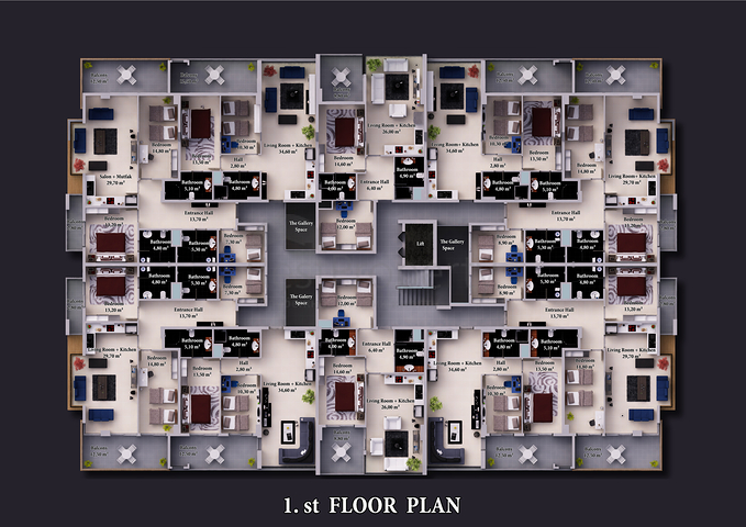 شقق ضمن مجمع فريد من نوعه في مركز أوبا – ألانيا