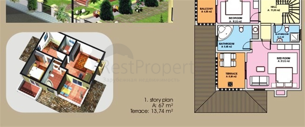 مجمع فيلات في مركز المدينة السياحية الانيا